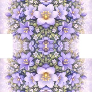 PANEL KOSMETICKÁ TAŠTIČKA - KVĚTINOVÁ MANDALA – ZVONEČKY