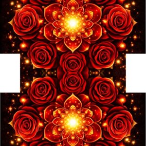 PANEL KOSMETICKÁ TAŠTIČKA - KVĚTINOVÁ MANDALA – MANDALA S RŮŽEMI