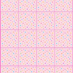 PANEL PEXESO - ZADNÍ STRANA - BAREVNÉ PUNTÍKY NA SVĚTLE RŮŽOVÉ