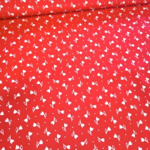 Plátno Bílé tulipány na červené