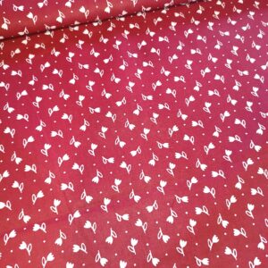 Plátno Bílé tulipány na bordó