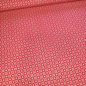 Plátno Bílé kvítečky na červené