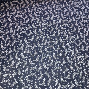 Plátno Bílé větvičky na tmavě modré