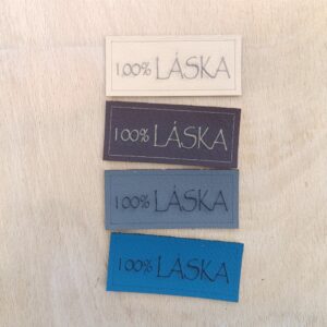 Koženkový štítek "100% LÁSKA"