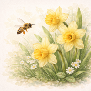 PANEL NARCIS SE VČELOU