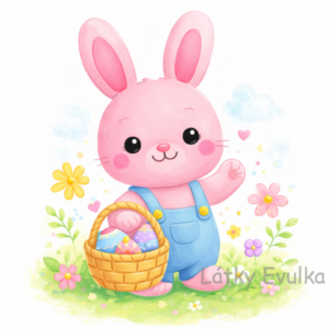PANEL RŮŽOVÝ ZAJÍČEK