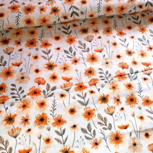 Plátno Kytičky oranžové