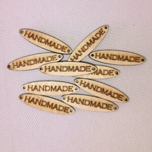 Dřevěný štítek HANDMADE - menší 10ks