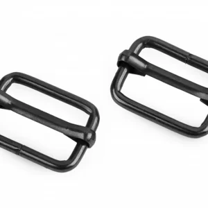 POSUNOVAČ NA POPRUHY 20 mm - ČERNÝ  NIKL