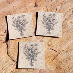 Koženkový štítek  - KVĚTINY - KYTICE LUČNÍHO KVÍTÍ