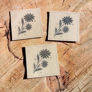 Koženkový štítek  - KVĚTINY - KOPRETINA 1