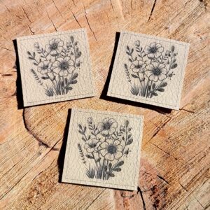 Koženkový štítek  - KVĚTINY - LUČNÍ KVÍTÍ