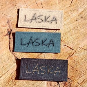 Koženkový štítek "LÁSKA"