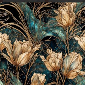 Kočárkovina Gold floral