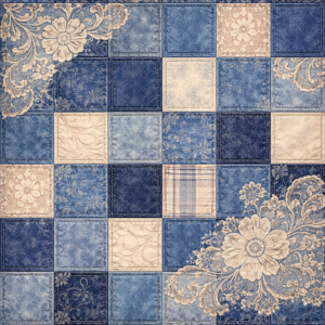 PANEL JEANS PATCHWORK S KRAJKOU