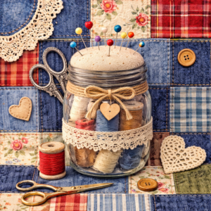 PANEL JEANS PATCHWORK ŠICÍ POTŘEBY 2