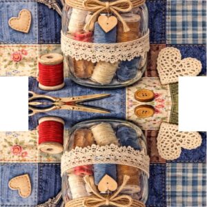 PANEL KOSMETICKÁ TAŠTIČKA - JEANS PATCHWORK ŠICÍ POTŘEBY 2