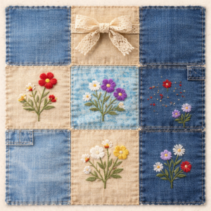 PANEL PATCHWORK S KRAJKOU 1