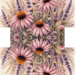 PANEL KOSMETICKÁ TAŠTIČKA - ECHINACEA S MOTÝLY