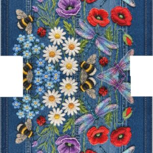 PANEL KOSMETICKÁ TAŠTIČKA - PATCHWORK KVĚTINY A VÁŽKY