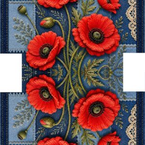 PANEL KOSMETICKÁ TAŠTIČKA - PATCHWORK  VLČÍ MÁK