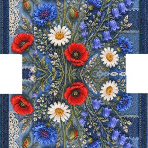 PANEL KOSMETICKÁ TAŠTIČKA - PATCHWORK MÁKY, KOPRETINY, CHRPA, ZVONEČKY