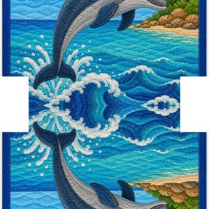 PANEL KOSMETICKÁ TAŠTIČKA - QUILT DELFÍN
