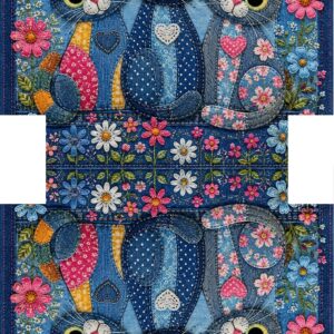 PANEL KOSMETICKÁ TAŠTIČKA - PATCHWORK KOČIČKY 3