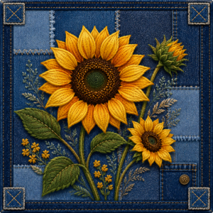 PANEL PATCHWORK SLUNEČNICE 2