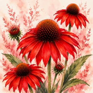 PANEL ECHINACEA ČERVENÁ