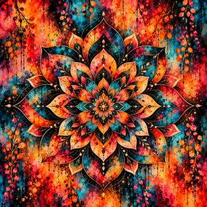 PANEL INKOUSTOVÁ FANTAZIE - MANDALA